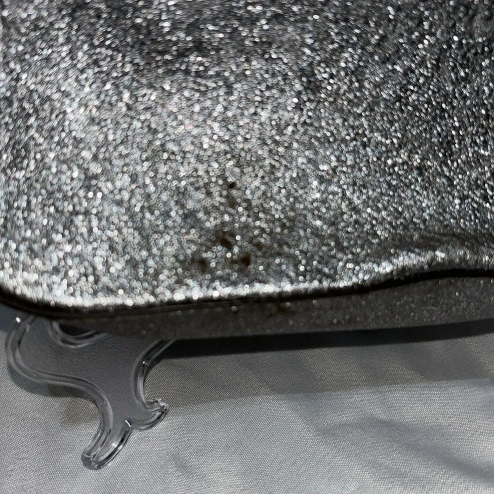 Michael Kors Mini Silver Metallic Pouchette Bag - Picture 9 of 15